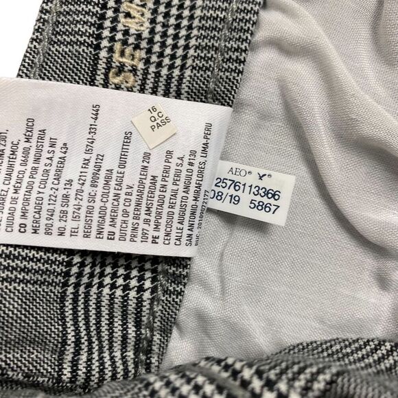 American Eagle Plaid Hi-Rise Super Stretch Mini Skirt size 4 Long NEW - Picture 6 of 11